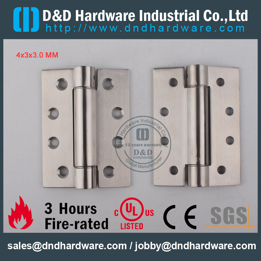 D&D Hardware-Door Ironmongery 4x3x3 Single Action Spring Hinge DDSS033