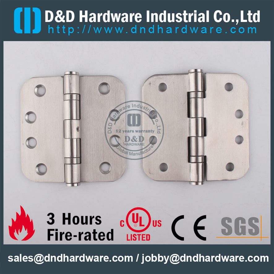 D&D Hardware-SS304 R10 Door Hardware Round Corner Hinge 