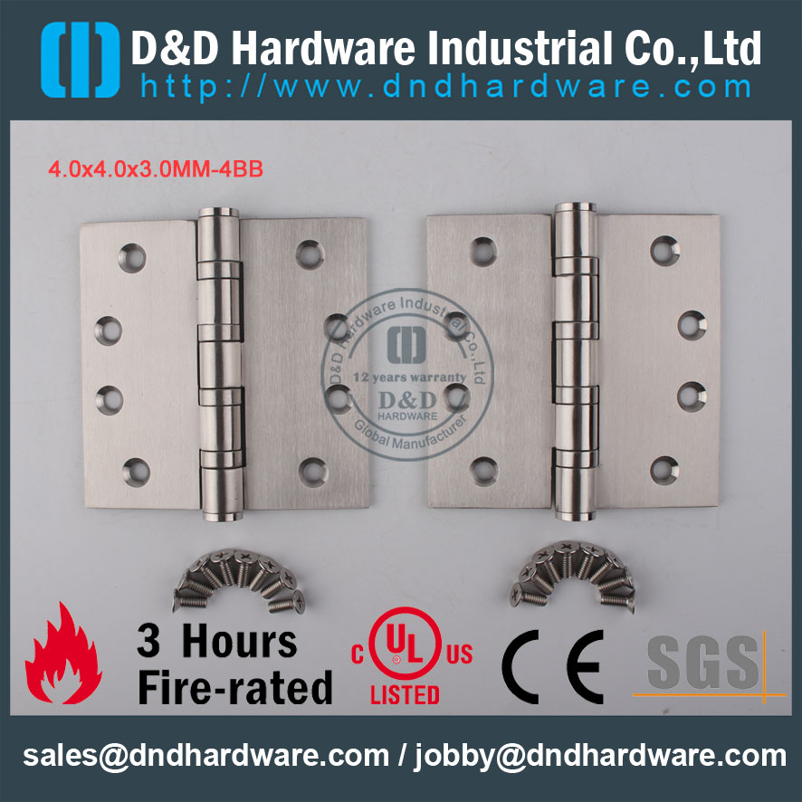 D&D Hardware-Architectural Hardware SS304 4x4x3-4BB Door Hinge DDSS002