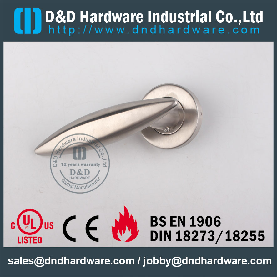 D&D Hardware-SS304 Europe Market Solid lever handle DDSH021