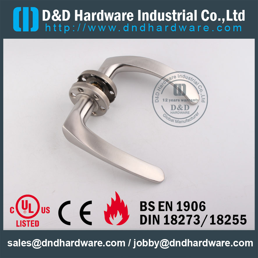 Stainless Steel 304 Entry Solid Lever Handle for Wooden Doors-DDSH013