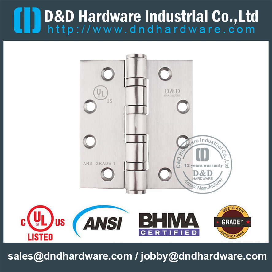ANSI GRADE 1 DOOR HINGE with UL Listed -D&D HARDWARE