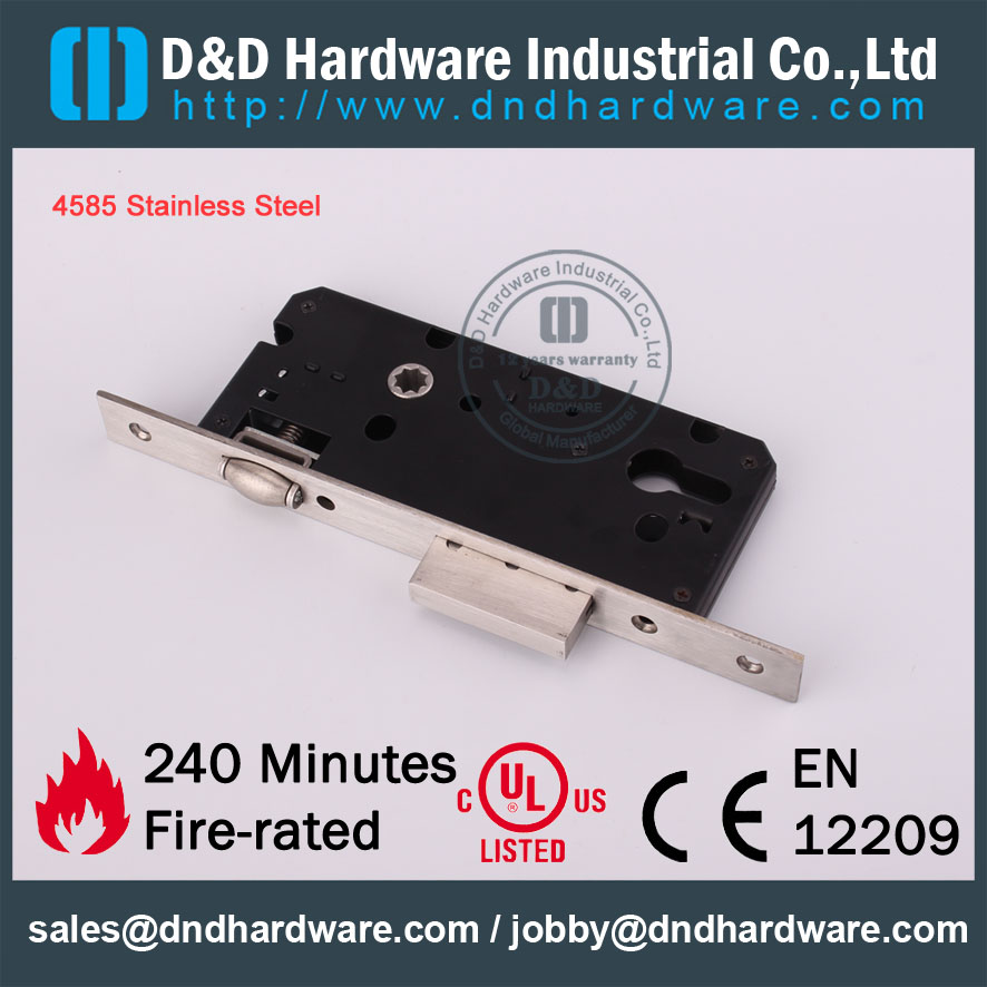 D&D Hardware-SS304 Door Accessories Roller Mortise Lock DDML017