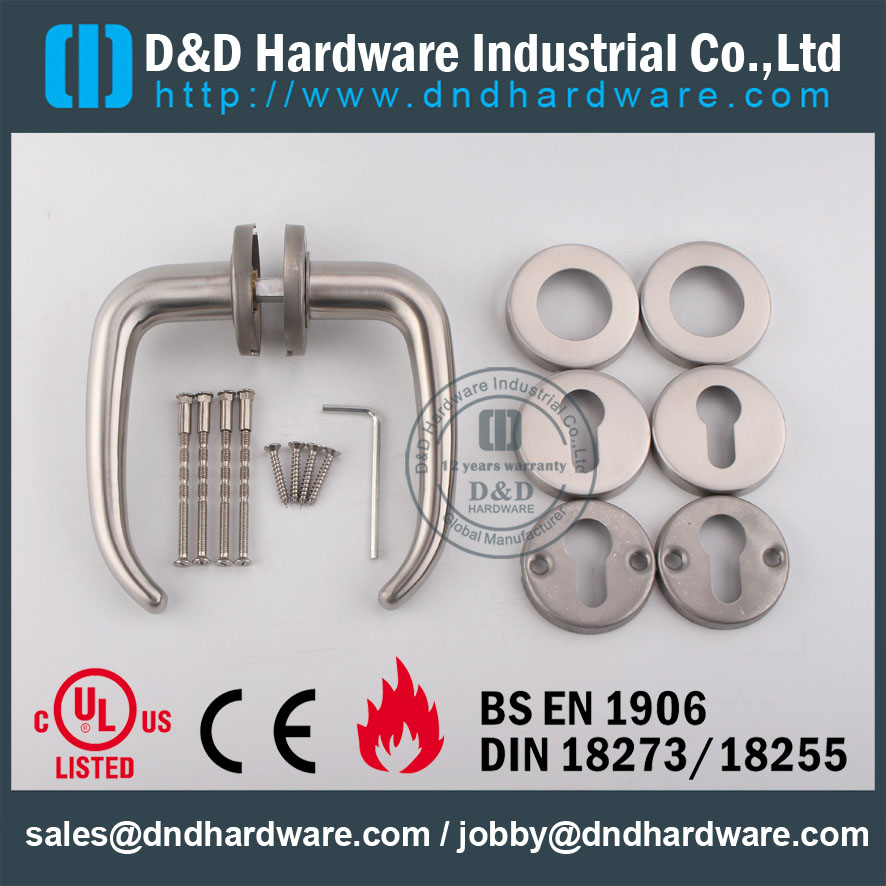 D&D Hardware-UL Standard Europe Solid Door handle DDSH004