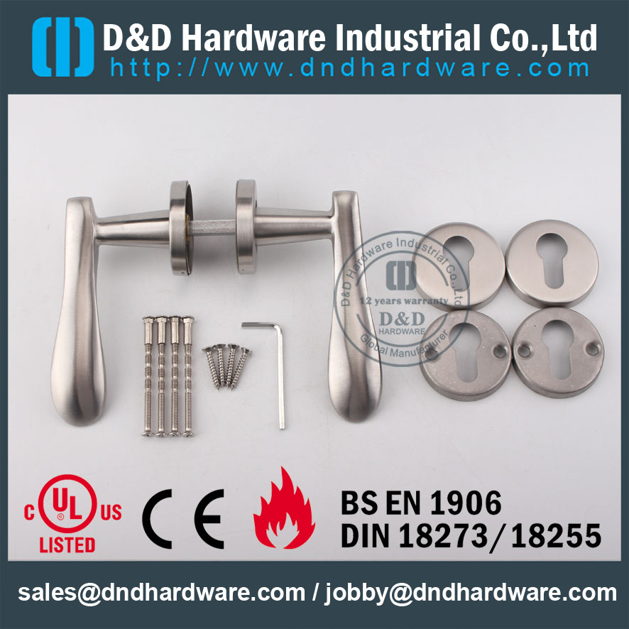 D&D Hardware-UL Standard SS304 Solid Door handle DDSH014