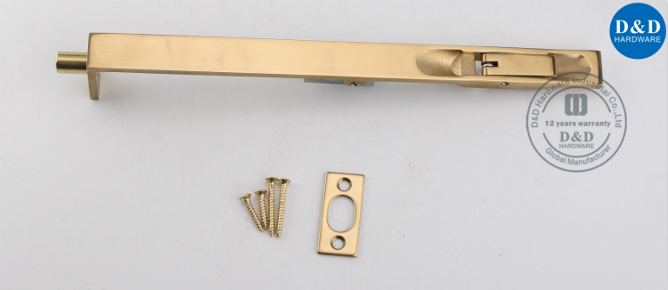 Antique Brass Flush Door Bolt-D&D Hardware