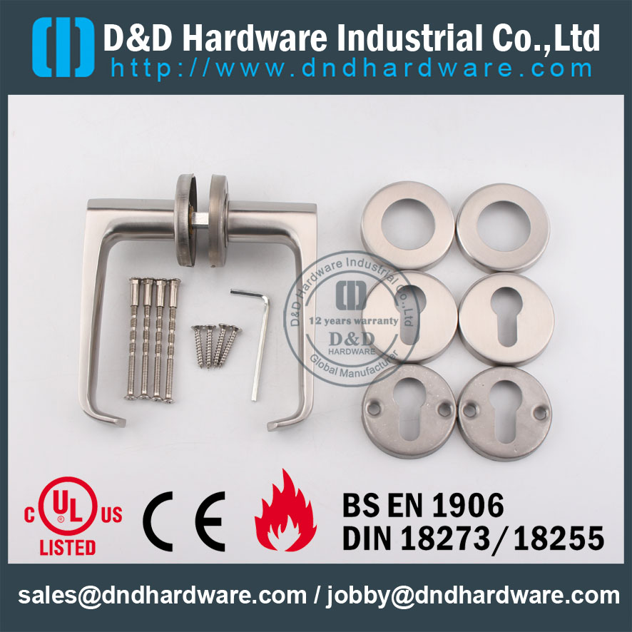 D&D Hardware-Grade 304 Solid Door lever handle DDSH036