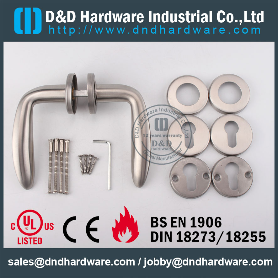 D&D Hardware-UL STandard Solid Door lever handle DDSH019