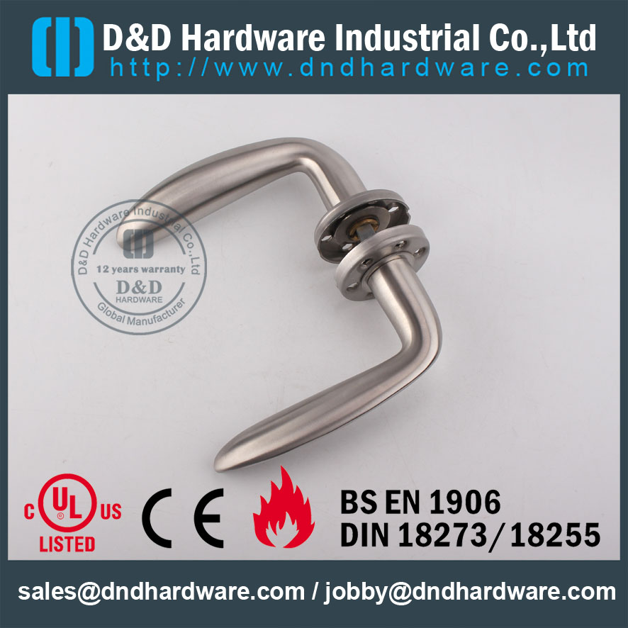 D&D Hardware-SS304 Cast Solid Door lock handle DDSH019