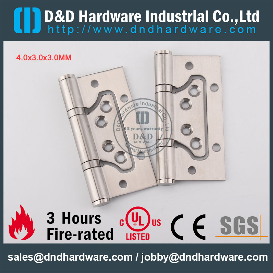 D&D Hardware-CE Certificate Fire Rated SS304 Flush Hinge DDSS026