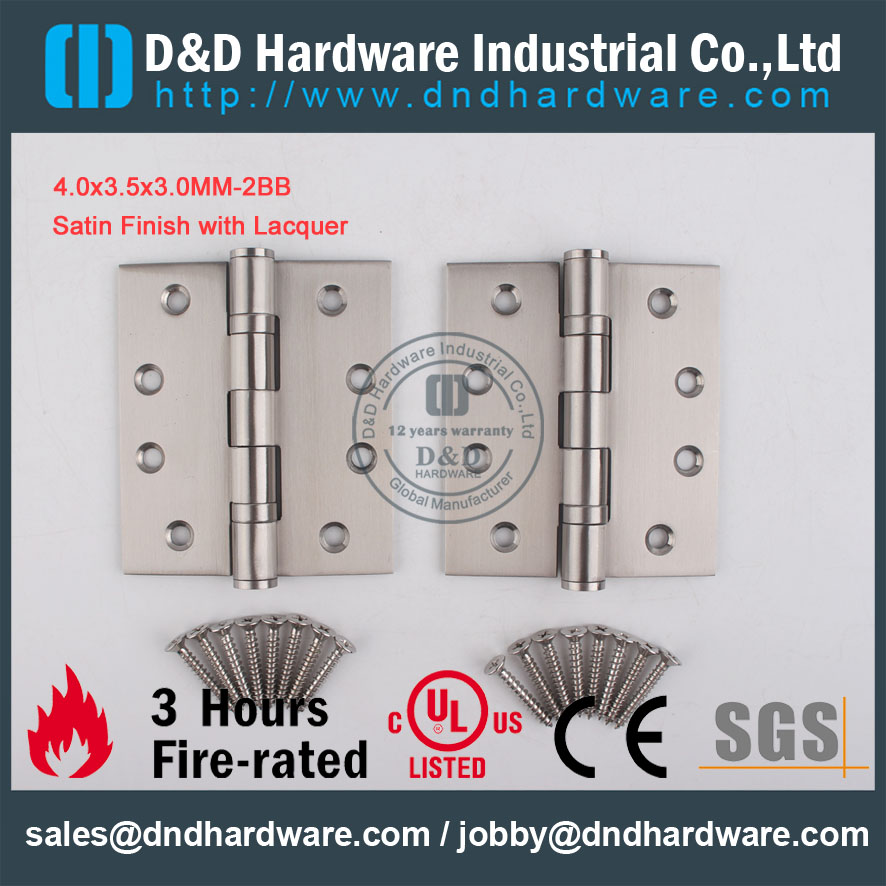 D&D Hardware-Wooden Door 4.0x3.5x3.0-2BB Stainless Steel hinge DDSS001