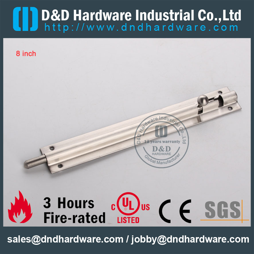 D&D Hardware-Stainless Steel Door Ironmongery Door Bolt DDDB024