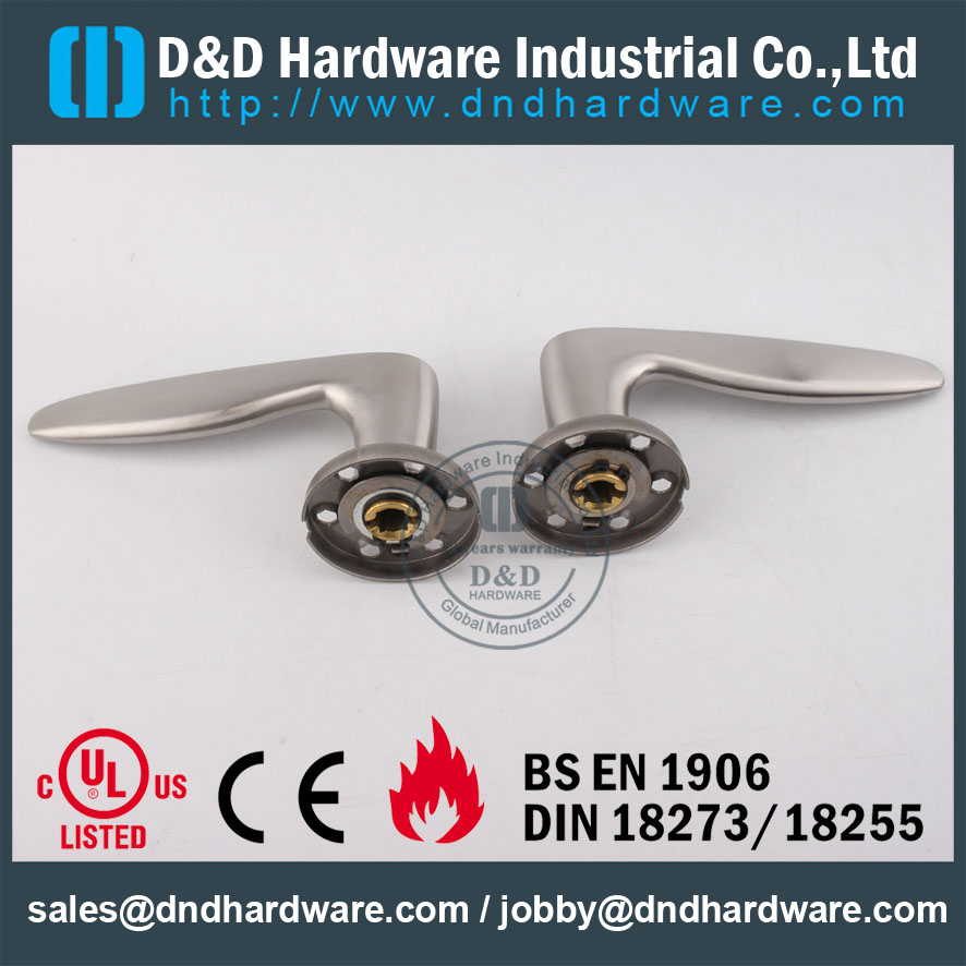D&D Hardware-Stainless Steel Wooden Door Solid lever handle DDSH008