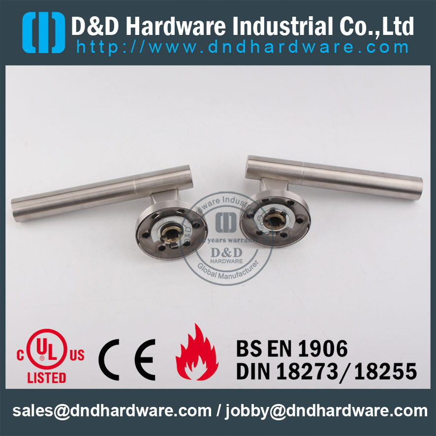 D&D Hardware-Door Hardware SS304 solid lever handle DDSH018