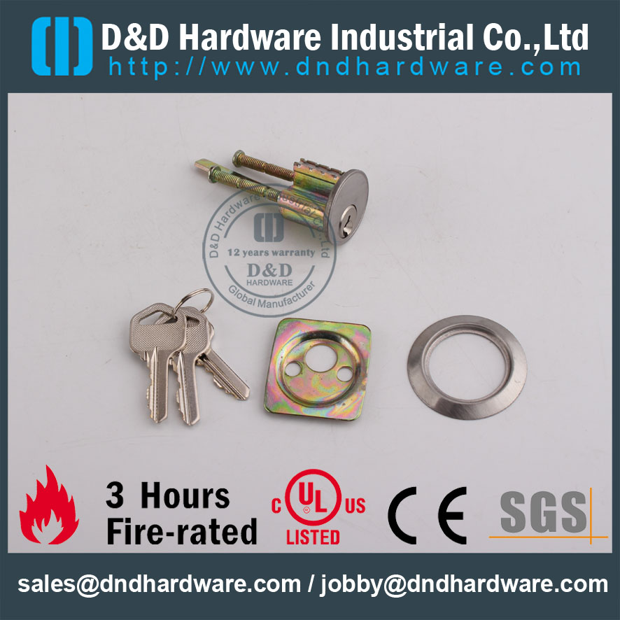 D&D Hardware-Construction Hardware Zinc Alloy Fire rated Door Lock cylinder DDPD020