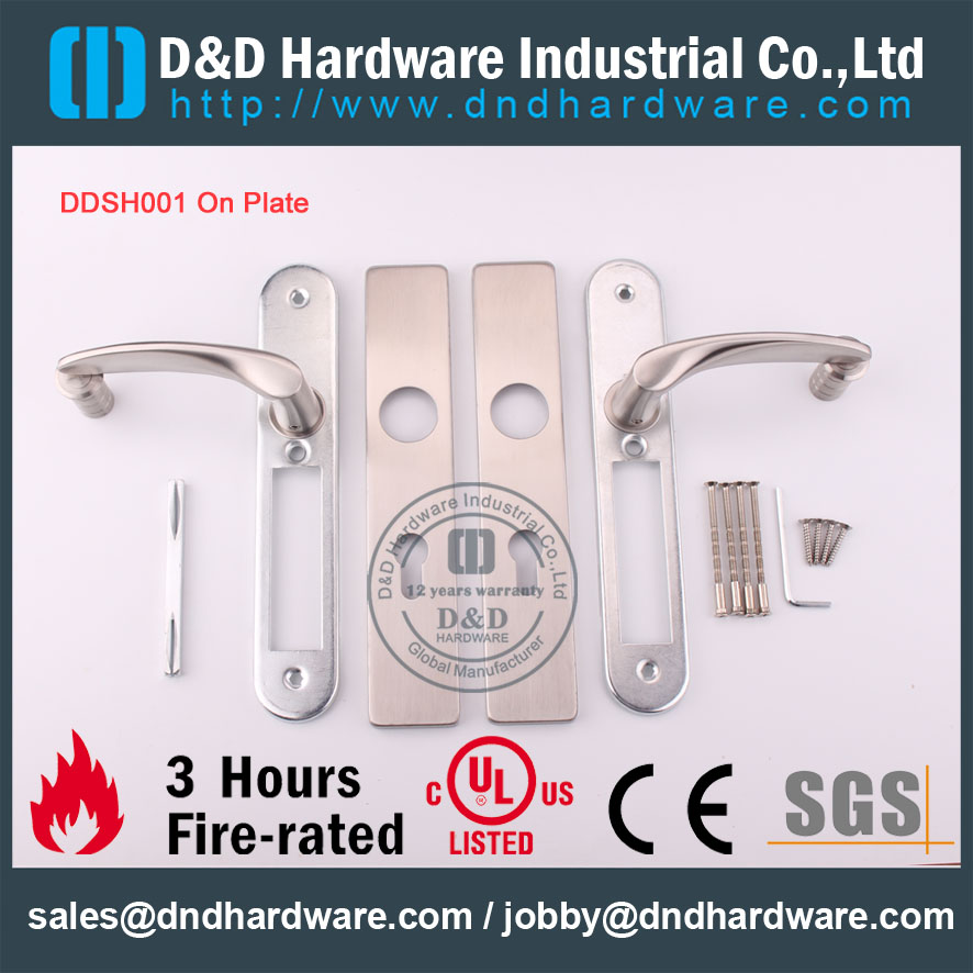 D&D Hardware-Architectural Hardware SS304 Lever handle on plate DDTP004