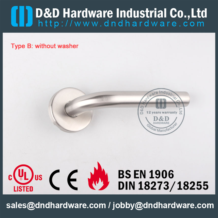 D&D Hardware-Door Tube lever handle without washer DDTH002