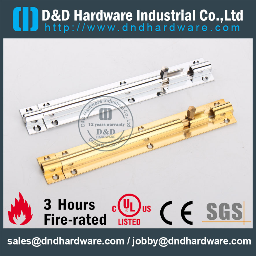 D&D Hardware-Construction Hardware Round Brass narrel Bolt DDDB016