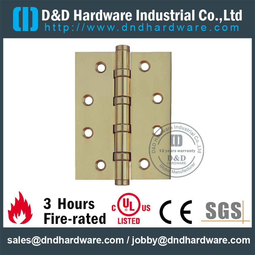 DDBH006 Solid Brass 4 Ball Bearing Hinge-D&D Hardware