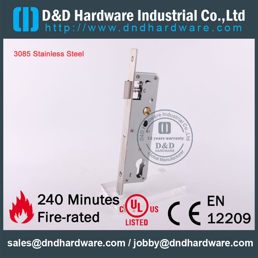 D&D Hardware-Wholesale 3085 Grade SS304 Mortise Lock DDML021