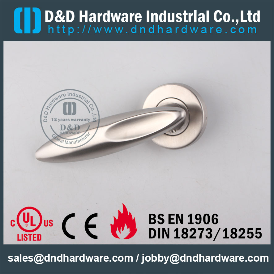 D&D Hardware-Door Fitting Stainless Steel Solid lever handle DDSH020