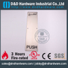 SUS304 Push Pull Handle on Backplate for Metal Doors with PVD -DDPH025