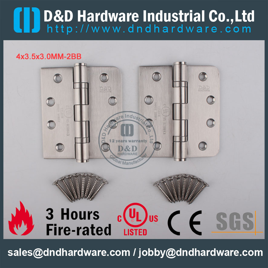 D&D Hardware-Modern Interior 4x3.5x3-2BB Door hinge DDDS010