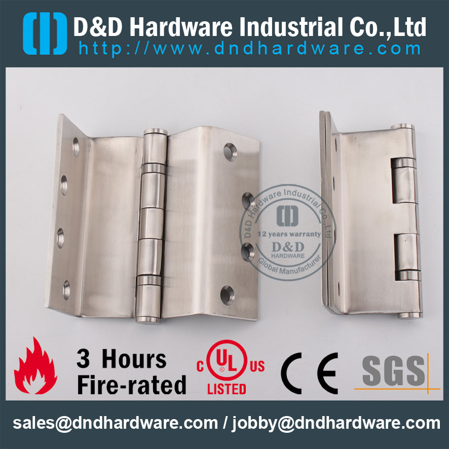D&D Hardware-UL Standard Stainless steel Crank Hinge DDSS012