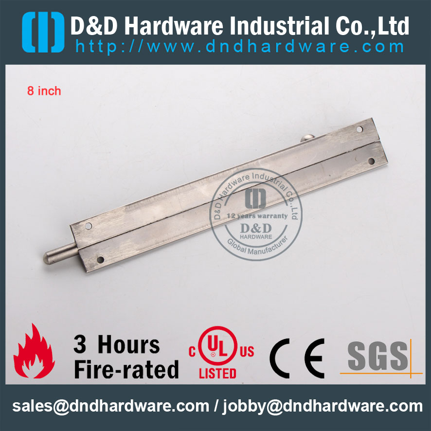 D&D Hardware-Wholesale Grade SS304 Wooden Door Bolt DDDB024