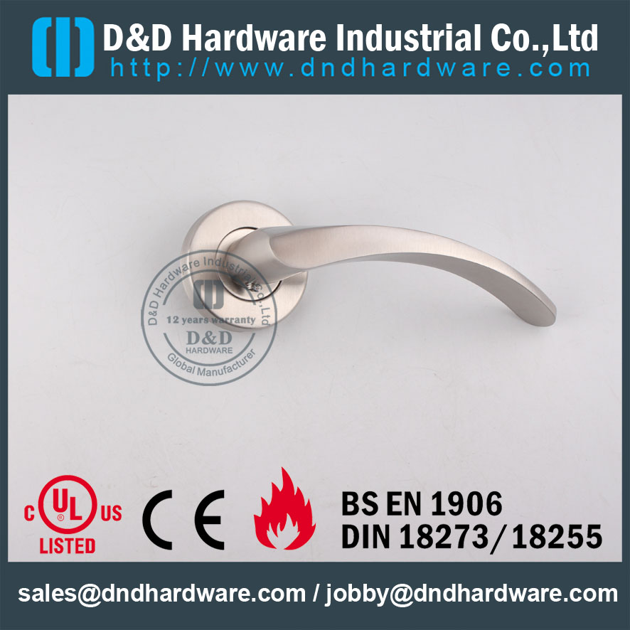 D&D Hardware-EN1906 Steell Door lever handle DDSH013