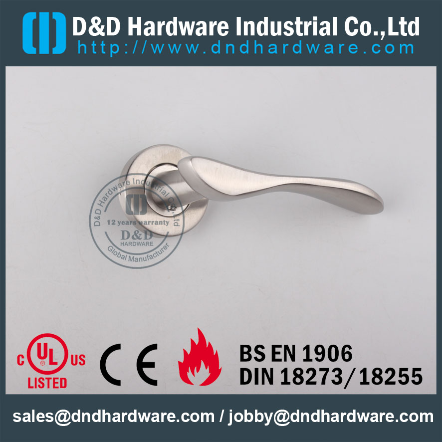 D&D Hardware-EN1906 Fire Rated Solid Door handle DDSH014