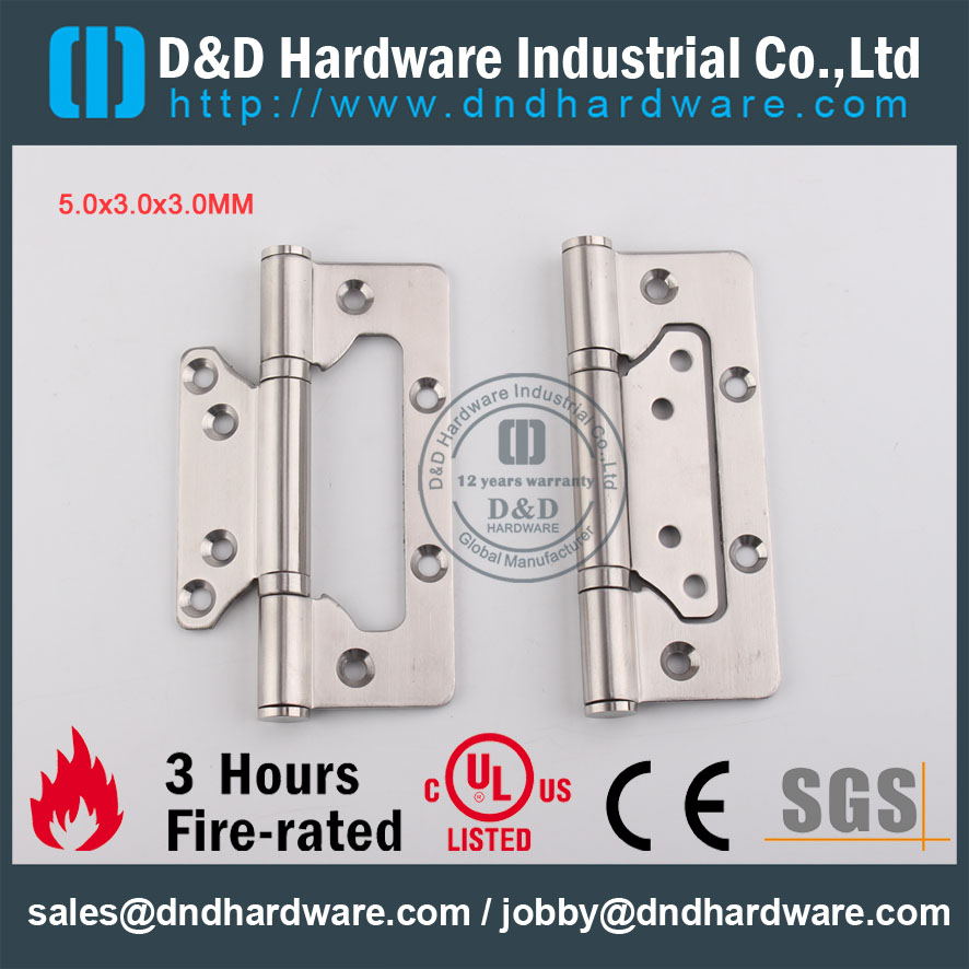 D&D Hardware-Fire Rated Euro Interior Door Flush Hinge DDSS026