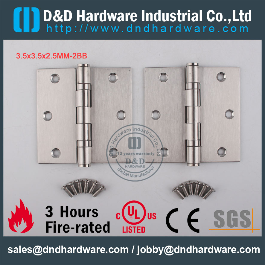 D&D Hardware-Stainless steel 304 3.5x3.5x2.5-2BB Door hinge DDSS001
