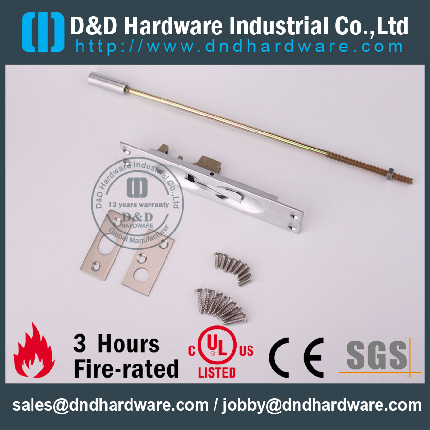 D&D Hardware-Brass Door Ironmongery Flush Bolt DDDB010
