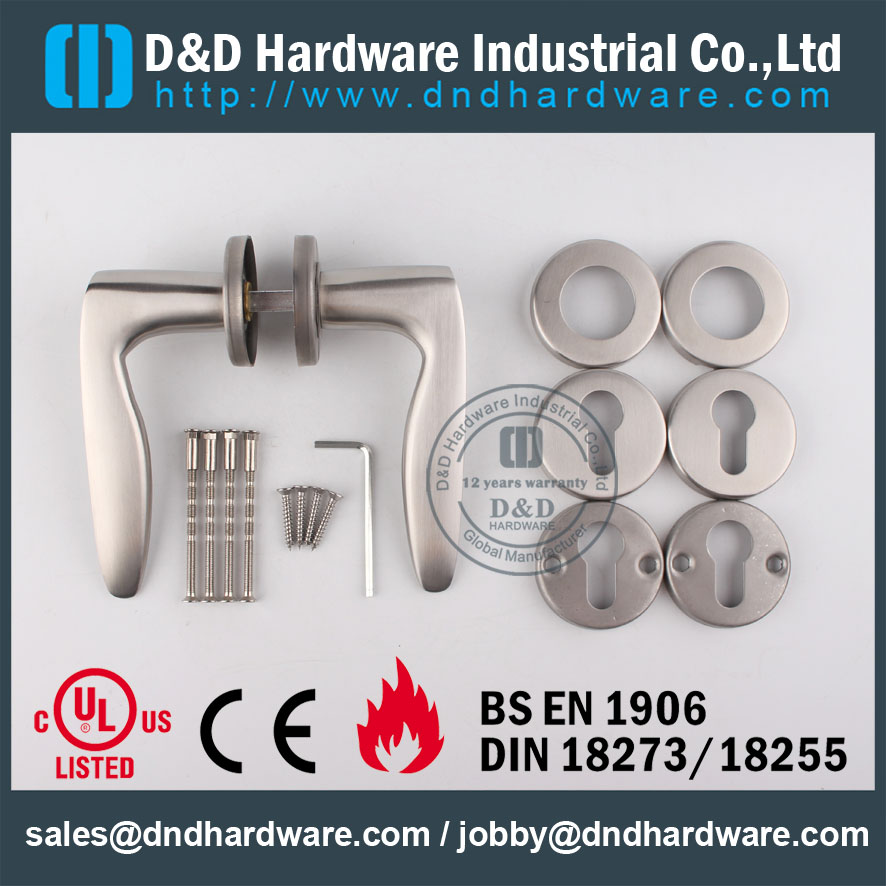 D&D Hardware-Architectural Hardware Casting Solid Door handle DDSH008