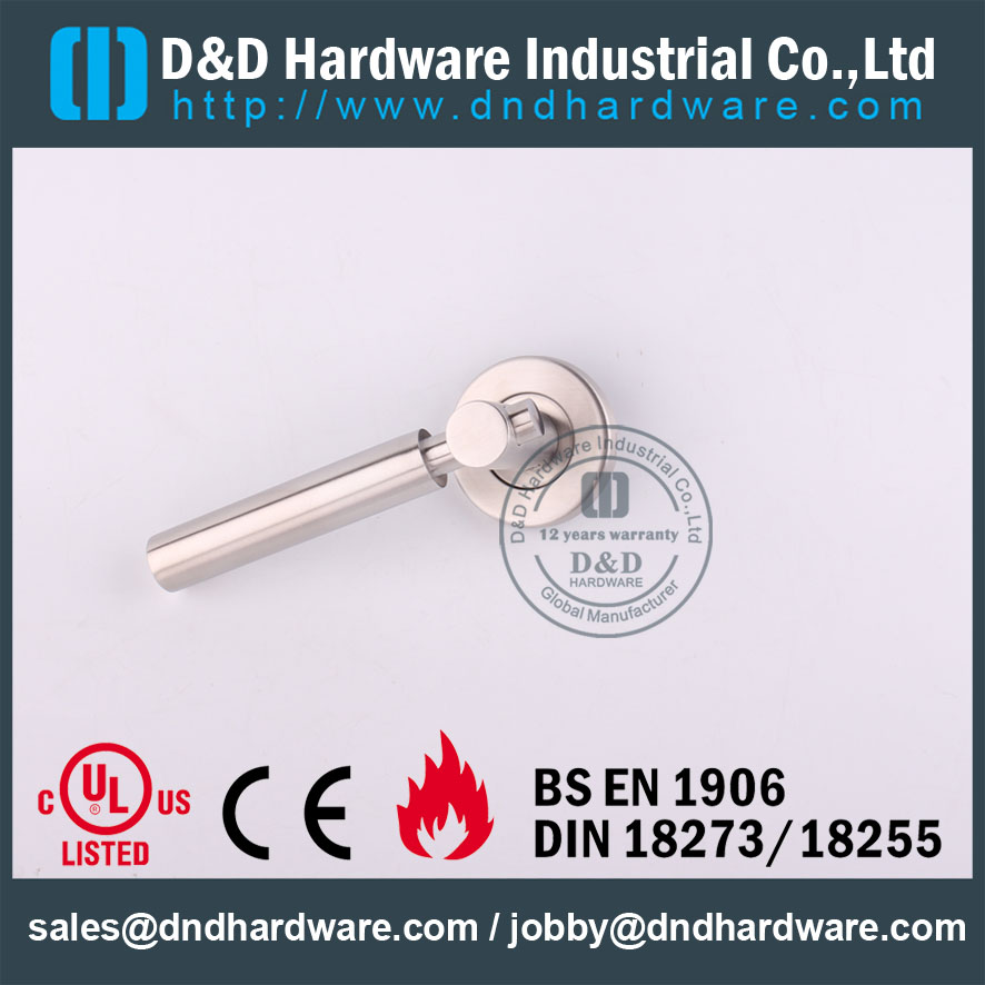 D&D Hardware-Metal Door Solid lever handle DDSH034