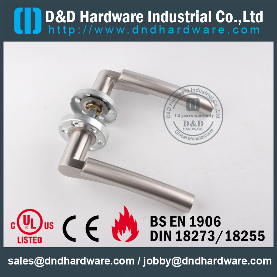 D&D Hardware-SS304 Solid Door lever handle DDSH017