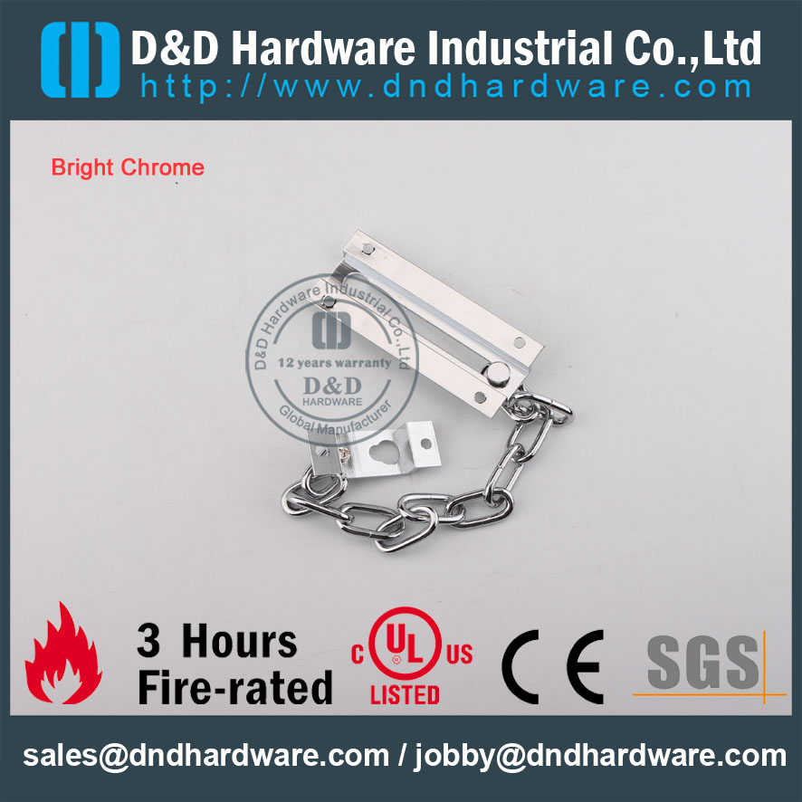 D&D Hardware-Construction Hardware Bright Chrome Door chain DDDG005