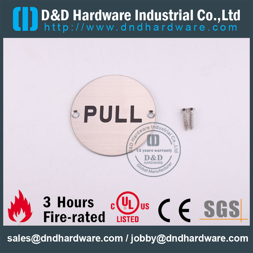 D&D Hardware-Wholesale Round Type SS304 PULL Plate DDSP009-A