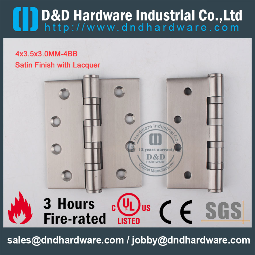 D&D Hardware-CE Certificate Fire Rated SS304 Door Hinge DDSS002