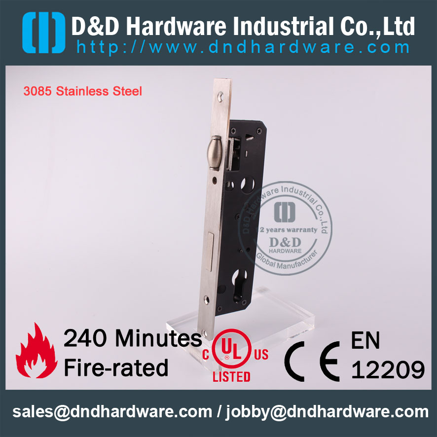 D&D Hardware-Wholesale Grade SS304 Roller Mortise Lock DDML017