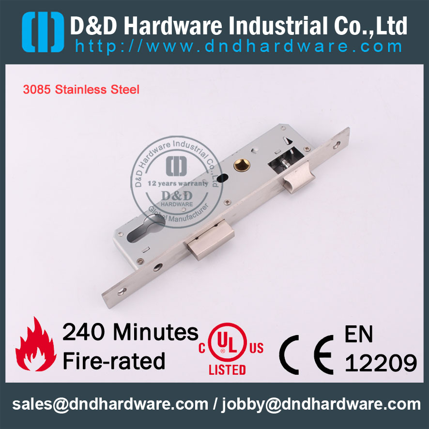 D&D Hardware-Stainless steel 3085 Mortise Lock DDML021