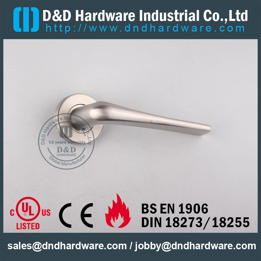D&D Hardware-EN1906 Fire Rated Solid Door handle DDSH022