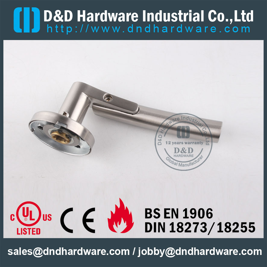 D&D Hardware-Door Hardware SS304 solid lever handle DDSH017