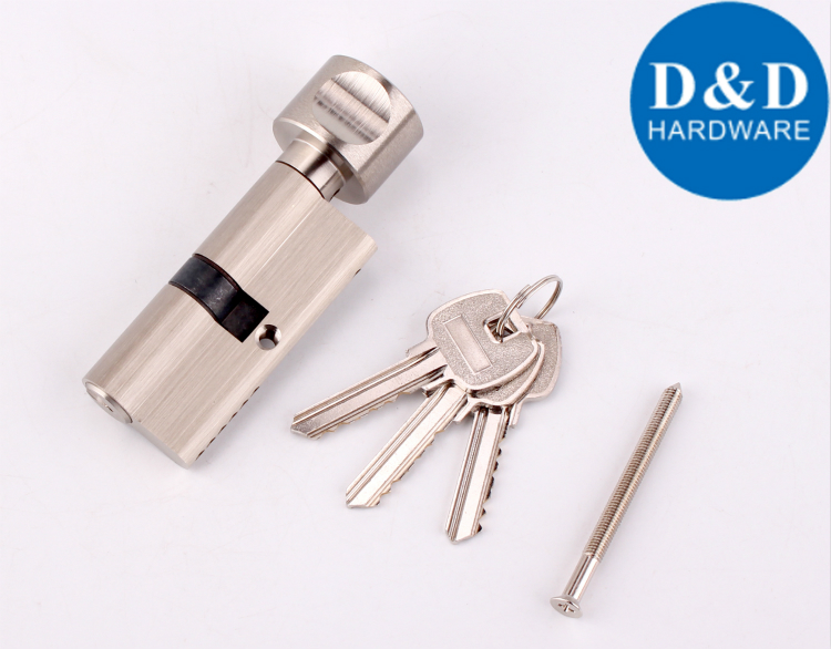 Solid Brass Key and Turn Lock Cylinder-D&D Hardware