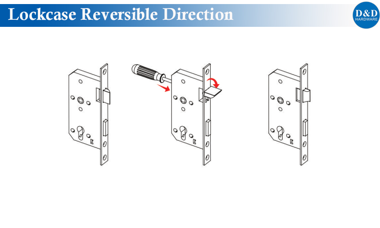 Lockcase Reversible Direction From D&D Hardware