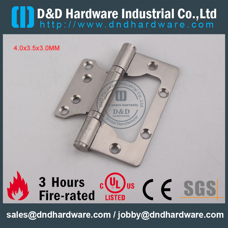 D&D Hardware-UL Standard SS304 Door Flush Hinge DDSS026