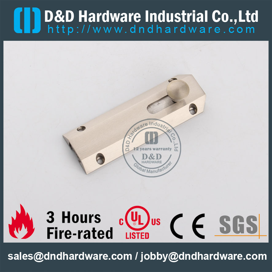 D&D Hardware-Door Ironmongery SS304 Wooden Door Bolt DDDB017