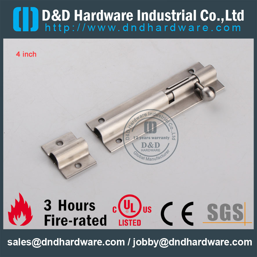 D&D Hardware-Architectural Hardware SS304 Door Bolt DDDB024