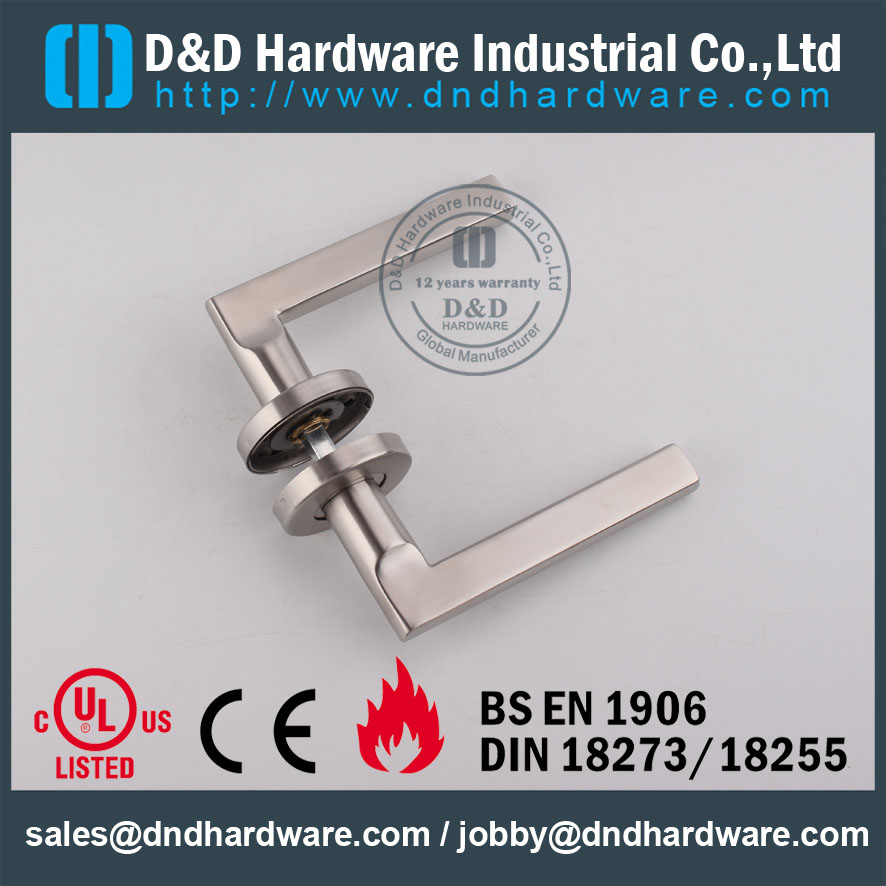 D&D Hardware- Fire Rated SS304 solid handle DDSH023